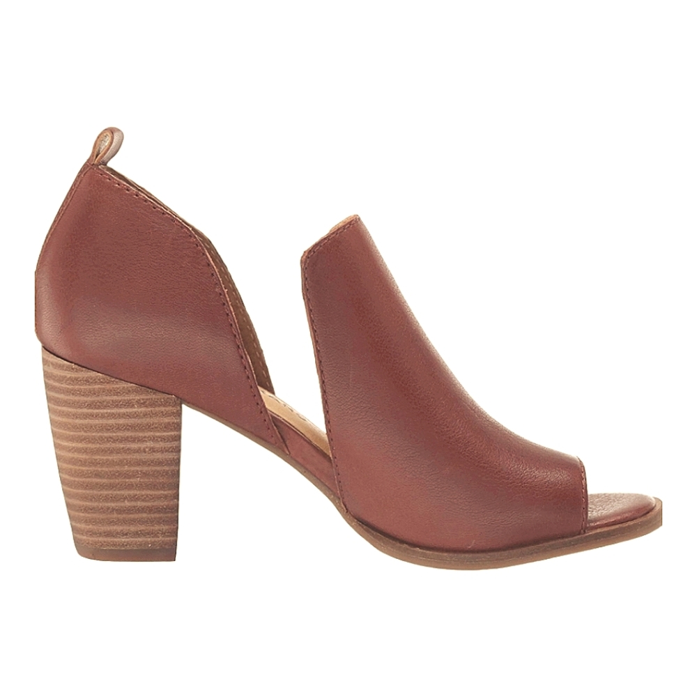 Lucky Brand Brown Open-Toe Block Heel Booties - Picture 2 of 10